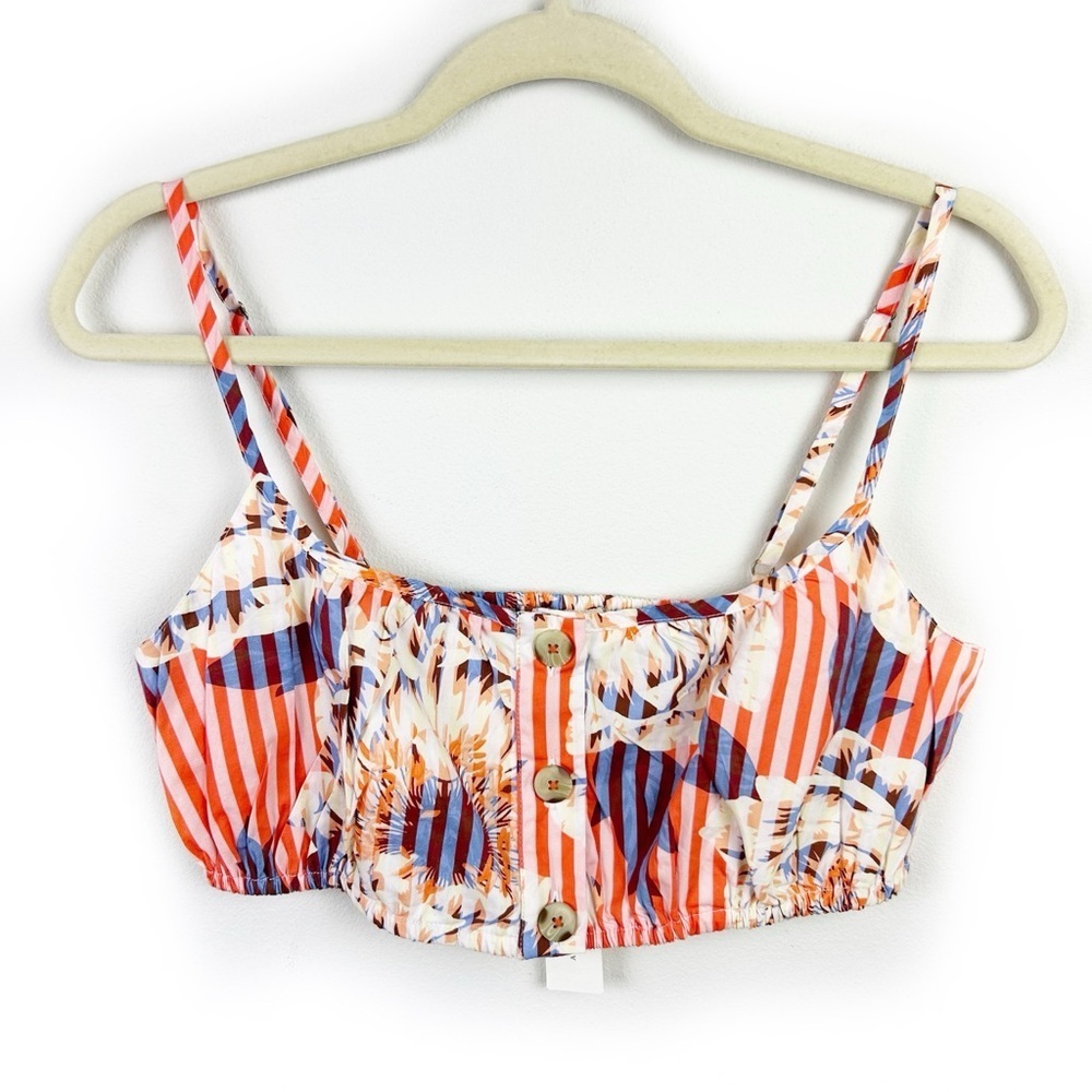 NWT Anthropologie Cropped floral tropical tank size: S